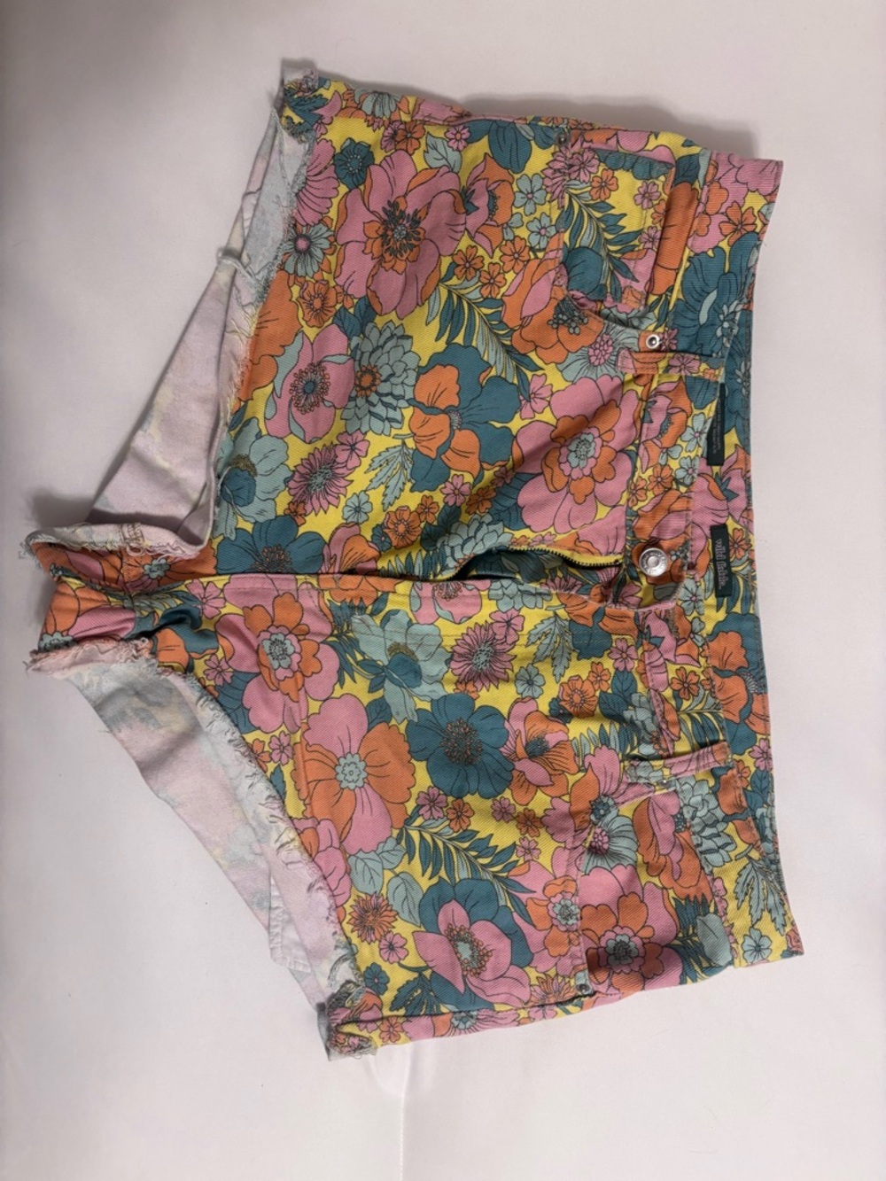 Floral High-Rise Women’s Shorts - Pink Multi